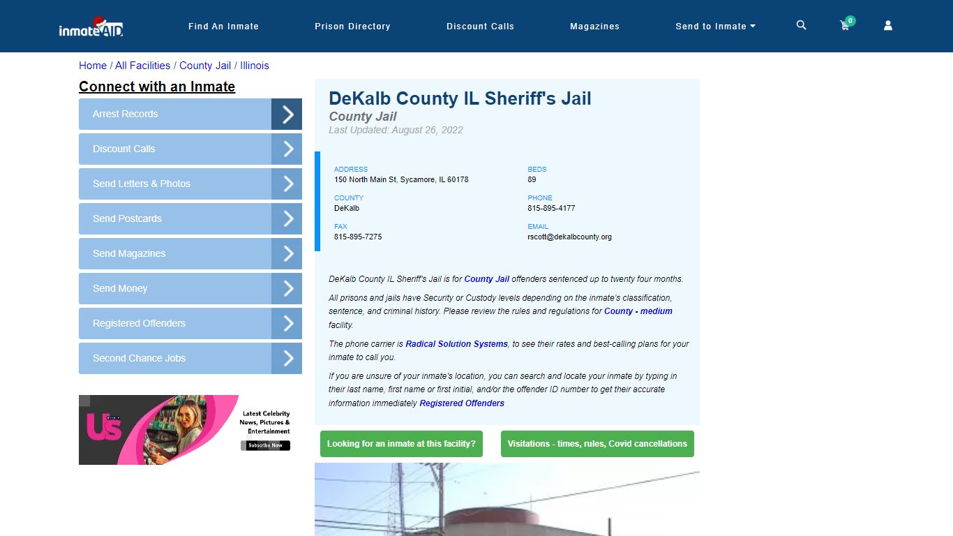 DeKalb County IL Sheriff's Jail - Inmate Locator - Sycamore, IL